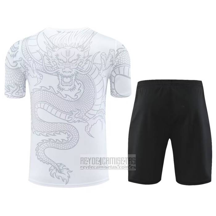 Chandal del Real Madrid Dragon Manga Corta 2024-2025 Blanco - Pantalon Corto